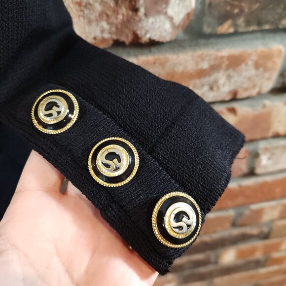 St. John Black Santana Knit Longline Open-front Cardigan Quiet Luxury Women's S - Picture 3 of 6